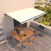 vidaXL Markise Automatisch Einziehbar 500x300 cm Creme