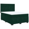 vidaXL Boxspringbett mit Matratze Dunkelgr&uuml;n 140x190 cm Samt