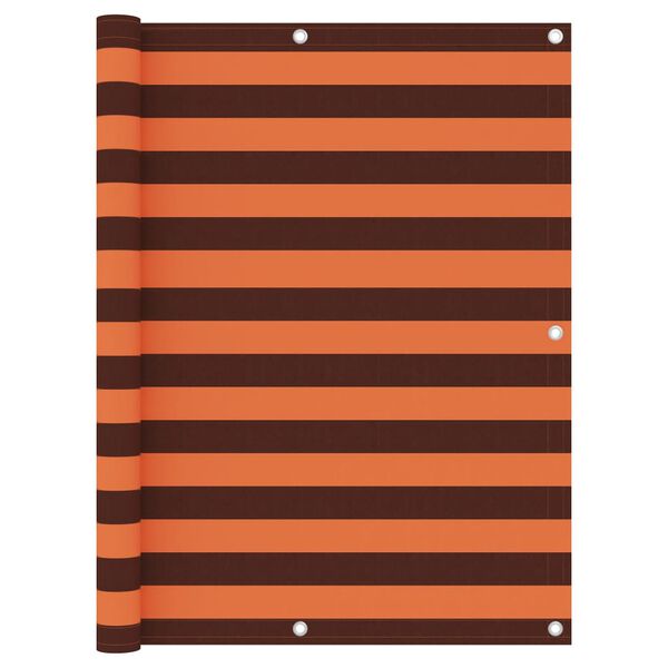 vidaXL Balkon-Sichtschutz Orange und Braun 120x500 cm Oxford-Gewebe