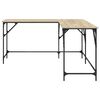 vidaXL Schreibtisch Sonoma-Eiche 149x149x75 cm Holzwerkstoff