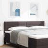 vidaXL LED Kopfteil mit LED-Lichtleisten Dunkelbraun 180 cm Polyester