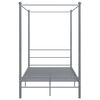 vidaXL Himmelbett Grau Metall 140x200 cm