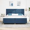vidaXL Boxspringbett mit Matratze mit Kopfteil Blau 200 x 200 cm Stoff