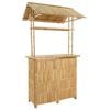 vidaXL Outdoor Bartisch Natur 115 x 95 x 214 cm Bambus
