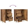 vidaXL Highboard Altholz 69,5 x 34 x 180 cm Holzwerkstoff