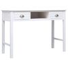 vidaXL Schreibtisch Wei&szlig; 108x45x76 cm Massivholz Paulownia