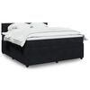 vidaXL Boxspringbett mit Matratze Schwarz 180x200 cm Samt