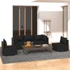 vidaXL 5-tlg. Garten-Lounge-Set mit Kissen Poly Rattan Schwarz