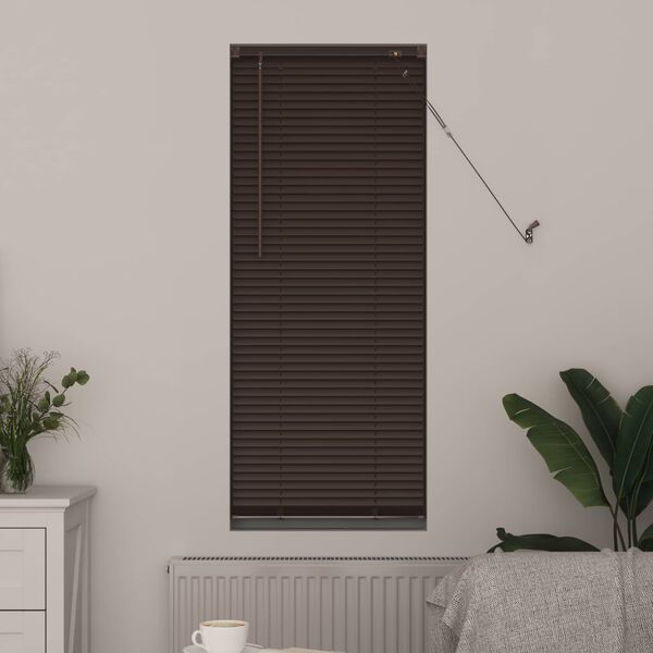 vidaXL Venetianer Jalousie Dunkelbraun mit Muster 150 x 50 cm PVC