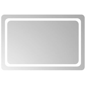 vidaXL LED-Badezimmerspiegel Transparent 90 x 60 cm Geh&auml;rtetes Glas