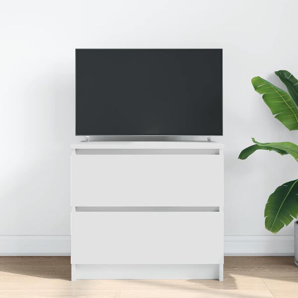 vidaXL TV-Schrank Wei&szlig; 60x35x54 cm Holzwerkstoff