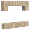 vidaXL TV-Schrankset Wandmontiert 4 pcs Sonoma-Eiche Holzwerkstoff