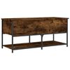 vidaXL Sitzbank mit Stauraum R&auml;uchereiche 100x42,5x47 cm Holzwerkstoff
