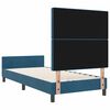 vidaXL Boxspringbett mit Kopfteil Dunkelblau 100 x 200 cm Samt