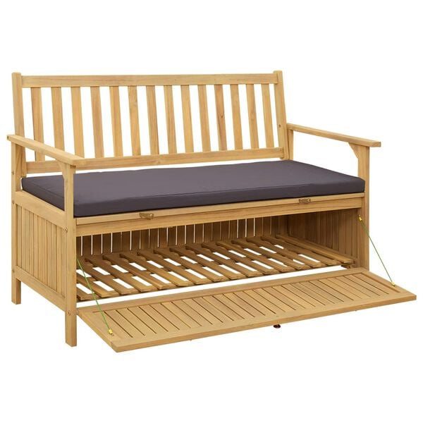 vidaXL Sitzbank mit Stauraum mit Kissen mit Speicher mit T&uuml;r