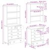 vidaXL Hutch ASKIM Weiß 91 x 40 x 200,5 cm Massives Kiefernholz