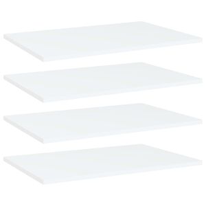 vidaXL B&uuml;cherregal-Bretter 4 Stk. Wei&szlig; 60x40x1,5 cm Holzwerkstoff