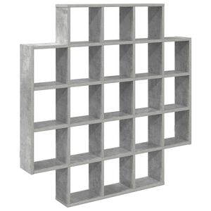 vidaXL Wandregal Betongrau 100 x 13 x 100 cm Holzwerkstoff