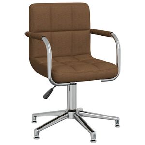 vidaXL B&uuml;rostuhl Drehbar Braun Stoff