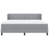 vidaXL Boxspringbett mit Matratze Hellgrau 180 x 200 cm Stoff