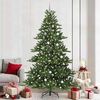 vidaXL K&uuml;nstlicher klappbarer Weihnachtsbaum Gr&uuml;n 240 cm PVC und Stahl
