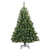 vidaXL Künstlicher Weihnachtsbaum mit 150 LEDs Grün 120 cm PE und PVC