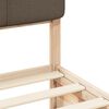 vidaXL Bettgestell mit gepolstertem Kopfteil Taupe 200 x 200 cm
