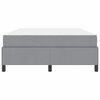 vidaXL Boxspringbett mit Matratze Hellgrau 140 x 190 cm Stoff