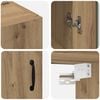 vidaXL H&auml;ngeschrank Wandmontiert Braun 69.5 x 34 x 90 cm Holzwerkstoff