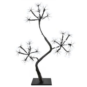 vidaXL S-f&ouml;rmiger LED-Weihnachtsbaum 2 stk. Schwarz 18 x 18 x 45 cm