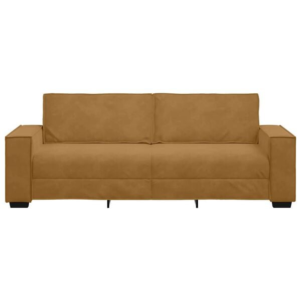 vidaXL 3-Sitzer-Sofa Braun 180 cm Samt