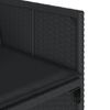 vidaXL 5-tlg. Garten-Essgruppe mit Kissen Schwarz Poly Rattan