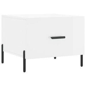 vidaXL Couchtisch Hochglanz-Wei&szlig; 50x50x40 cm Holzwerkstoff