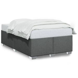 vidaXL Bettgestell ohne Matratze Dunkelgrau 120x190 cm Stoff