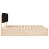vidaXL Bettgestell mit gepolstertem Kopfteil Schwarz 160 x 200 cm