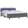 vidaXL Boxspringbett mit Matratze Dunkelgrau 180 x 200 cm Stoff