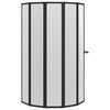 vidaXL Duschwand Schwarz 168 x 140 cm Aluminium