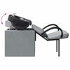 vidaXL Shampoo Stuhl Hellgrau und Schwarz 63 x 141 x 92 cm Stoff