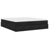 vidaXL Ottoman-Bett mit Matratze Schwarz 160x200 cm Stoff