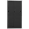 vidaXL Büroschrank mit Schiebetür Anthrazit 90x40x180 cm Stahl