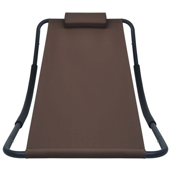 vidaXL Gartenbett Braun 200 x 90 cm Stahl