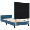 vidaXL Boxspringbett mit Kopfteil Dunkelblau 90 x 190 cm Samt