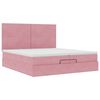 vidaXL Ottoman-Bett mit Matratzen Rosa 200x200 cm Samt