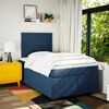 vidaXL Boxspringbett mit Matratze Blau 120x190 cm Stoff