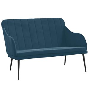 vidaXL Sitzbank Blau 110x76x80 cm Samt