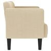 vidaXL Zweisitzer-Sofa Creme 111 cm Stoff