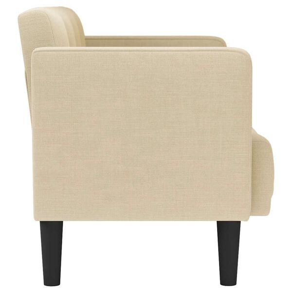 vidaXL Zweisitzer-Sofa Creme 111 cm Stoff