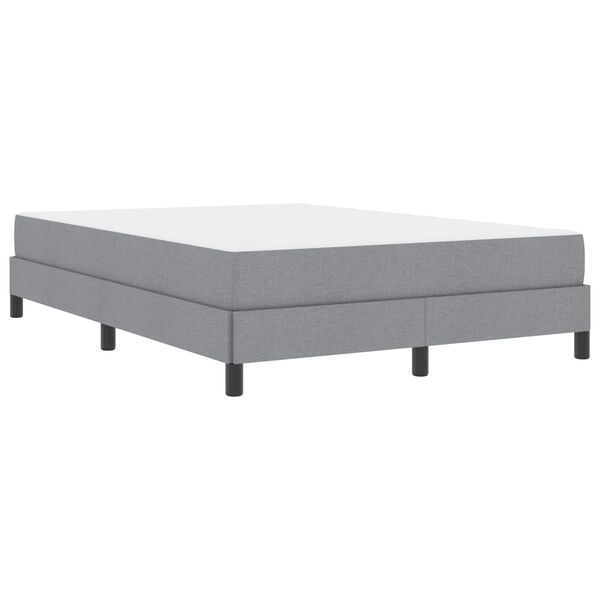 vidaXL Boxspringbett mit Matratze Hellgrau 160 x 200 cm Stoff