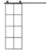 vidaXL Schiebetür mit Beschlag 76x205 cm ESG-Glas & Aluminium