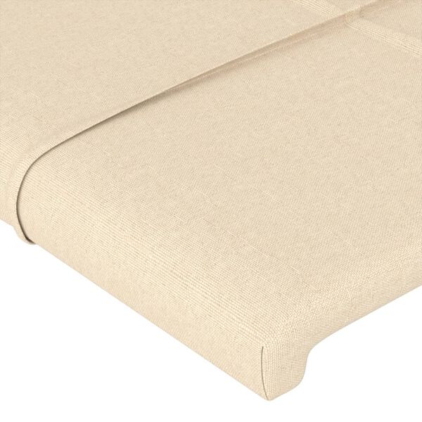 vidaXL Kopfteile Creme 200x5x78/88 cm Stoff